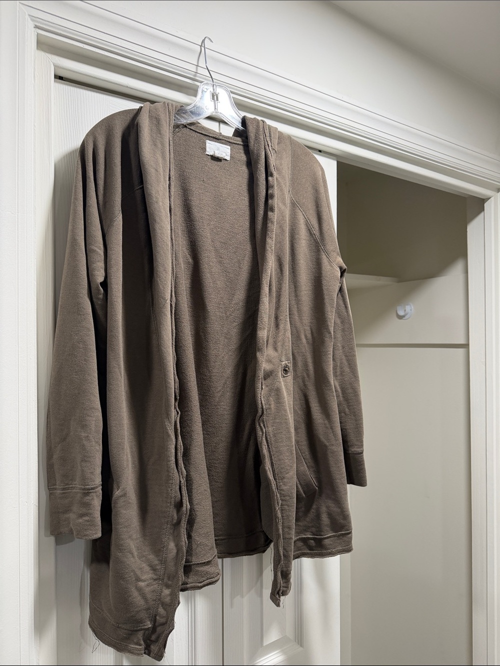 Caslon Hooded Open-Front Cardigan